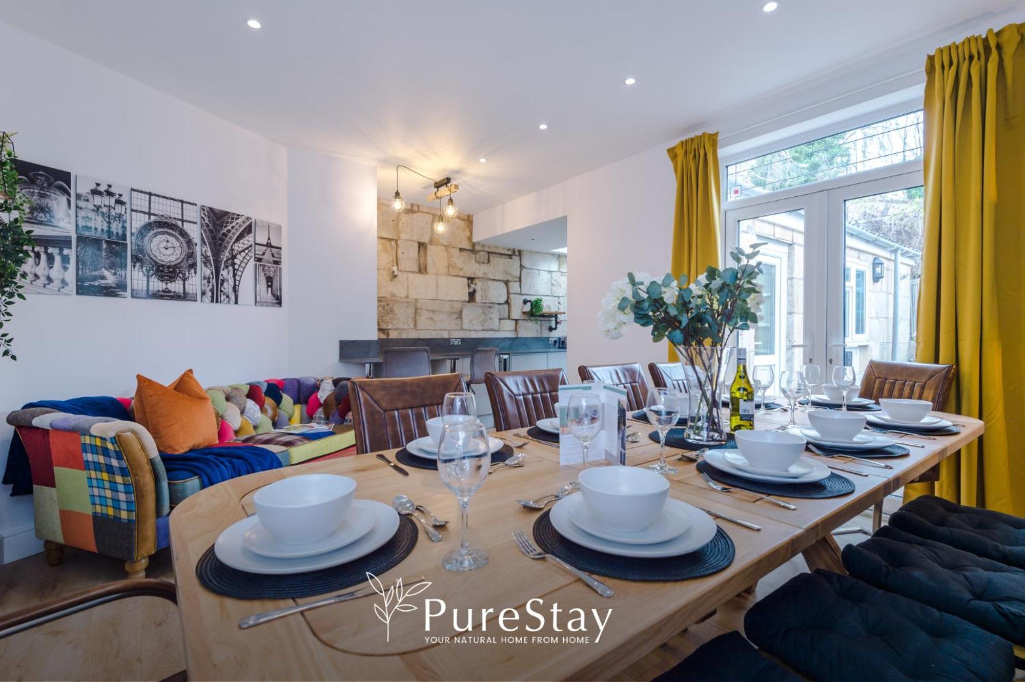 Incredible - Five Bedroom - 7 Actual Beds - 6 Bathroom House By Purestay - Central Bath With Parking Eksteriør billede