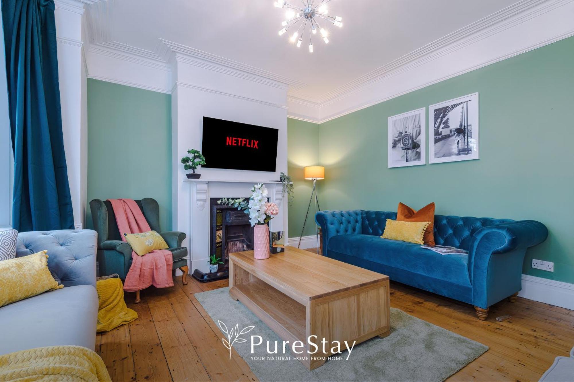 Incredible - Five Bedroom - 7 Actual Beds - 6 Bathroom House By Purestay - Central Bath With Parking Eksteriør billede